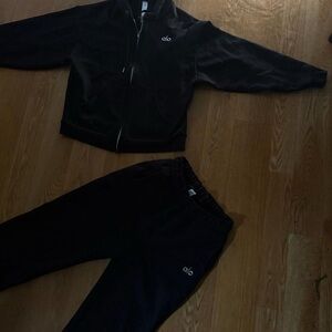 ALO Yoga Black Zip Up Sweater